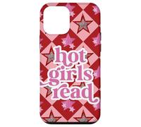 Book Lover Hot Girls Reading Preppy Pink Red Star Y2K Reading Coque pour iPhone 12 Mini