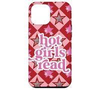Book Lover Hot Girls Reading Preppy Pink Red Star Y2K Reading Coque pour iPhone 12 Pro Max