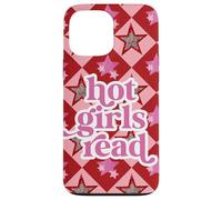 Book Lover Hot Girls Reading Preppy Pink Red Star Y2K Reading Coque pour iPhone 13 Pro Max