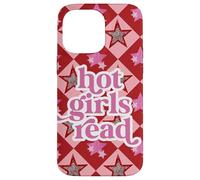 Book Lover Hot Girls Reading Preppy Pink Red Star Y2K Reading Coque pour iPhone 14 Pro Max