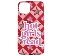 Book Lover Hot Girls Reading Preppy Pink Red Star Y2K Reading Coque pour iPhone 15 Plus