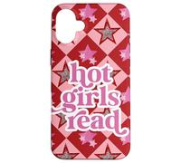 Book Lover Hot Girls Reading Preppy Pink Red Star Y2K Reading Coque pour iPhone 16 Plus