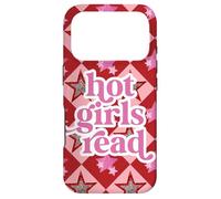 Book Lover Hot Girls Reading Preppy Pink Red Star Y2K Reading Coque pour iPhone 17 Pro