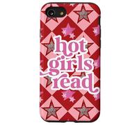 Book Lover Hot Girls Reading Preppy Pink Red Star Y2K Reading Coque pour iPhone SE (2020) / 7/8