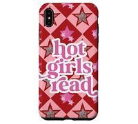 Book Lover Hot Girls Reading Preppy Pink Red Star Y2K Reading Coque pour iPhone XS Max