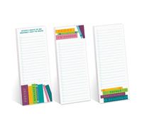 Book Lover Lot de 3 blocs de notes adhésives colorées pour les amateurs de livres 7,6 x 20,3 cm 50 feuilles par bloc Fabriqué aux États-Unis