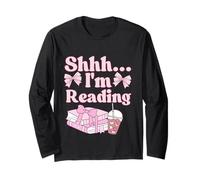 Book Lover Shh I'm Reading Tee Manche Longue
