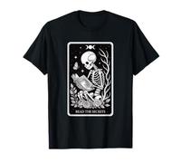 Book Lover The Reader Carte de Tarot drôle Squelette Lecture T-Shirt
