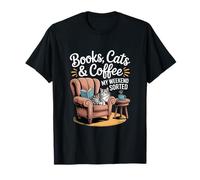 Book Lovers Cats: Livres, Chats et Café W nd T-Shirt