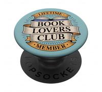 Book Lovers Club Bookish Librarian Reading Women Teen Reader PopSockets PopGrip Adhésif