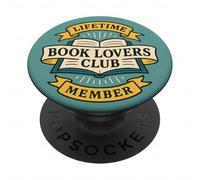 Book Lovers Club Bookish Librarian Reading Women Teen Reader PopSockets PopGrip Adhésif