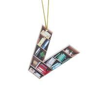 Book Lovers Pendentif pour bibliothèque en forme de cœur Acrylique Photos Nylon (V, taille unique)