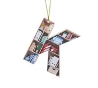 Book Lovers Pendentif pour bibliothèque en forme de cœur en acrylique (K, taille unique)