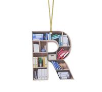 Book Lovers Pendentif pour bibliothèque en forme de cœur en acrylique (R, taille unique)