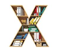 Book Lovers QaQ172 Pendentif pour bibliothèque en forme de cœur en acrylique (taille X, taille unique)