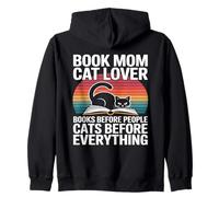 Book Mom Cat Lover Books Before People Cats Before Everything Sweat à Capuche