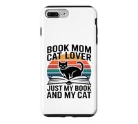 Book Mom Cat Lover Juste Mon Livre et Mon Chat Coque pour iPhone 7 Plus/8 Plus