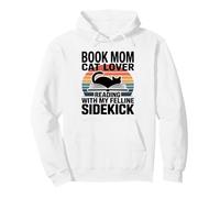 Book Mom Cat Lover Lecture avec Mon Acolyte Felline Sweat à Capuche