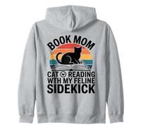 Book Mom Cat Lover Lecture avec Mon Acolyte Felline Sweat à Capuche