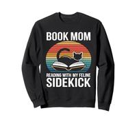 Book Mom Cat Lover Lecture avec Mon Acolyte Felline Sweatshirt