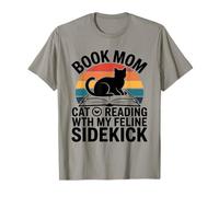 Book Mom Cat Lover Lecture avec Mon Acolyte Felline T-Shirt