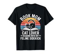 Book Mom Cat Lover Lecture avec Mon Acolyte Felline T-Shirt