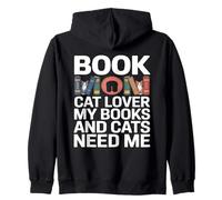 Book Mom Cat Lover Mes Livres et Les Chats Ont Besoin de Moi Sweat à Capuche