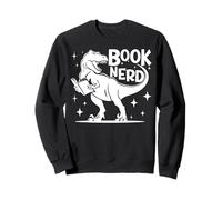 Book Nerd Geek Funny Reading Lovers T Rex Dinosaur Bookworms Sweatshirt