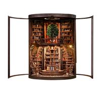 Book Nook DIY Bibliothèque Arbre En Bois, Maison Miniature, Puzzle En 3D 01