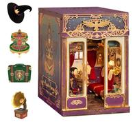 Tonecheer Kit Book Nook Scène animée Voyage Enchanté – Puzzle 3D Serre-livres en bois DIY