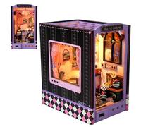 Book Nook Kit de construction miniature de maison de Puzzle Maison de Book Nook Kits de serre-livres d'art avec instructions étape par étape pour chambre à coucher, chambre d'enfant