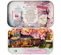 Generique – Kit DIY Diorama Book Nook Japon Sakura Box – Cerisiers en fleurs, LED