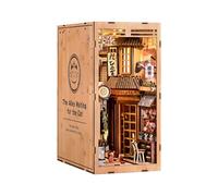 Book Nook kit-La Ruelle Qui Attend Le Chat-mit LED LichtDIY 3D Puppenhaus Holz-Puzzle,Bücherregal Dekorative Geschenke