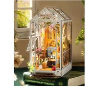 Book Nook Kit Maison Miniature à Construire Diy Maquette Adulte avec Lumières Décoration de Bibliothèque Livre Salon Booknook