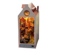 Book Nook Kit - Miniature House | Décor De Bibliothèque De Puzzles avec des Détails Complexes | Gardenhouse avec Une Lumière LED pour La Décoration Créative De La Maison, Les Cadeaux Et Les Amate
