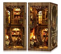 Book Nook Kit pour Adultes - CRIOLPO DIY Maison de Poupee Maquette Maison Miniature a Construire - Booknook Puzzle 3D en Bois Décoration avec lumière LED pour Adolescents et Adultes