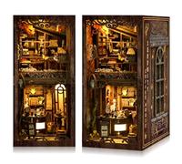 Book Nook Kit pour Adultes - CRIOLPO DIY Maison de Poupee Maquette Maison Miniature a Construire - Booknook Puzzle 3D en Bois Décoration avec lumière LED pour Adolescents et Adultes