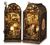 Book Nook Kit pour Adultes - CRIOLPO DIY Maison de Poupee Maquette Maison Miniature a Construire - Booknook Puzzle 3D en Bois Décoration avec lumière LED pour Adolescents et Adultes