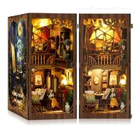 Book Nook Kit pour Adultes - CRIOLPO DIY Maison de Poupee Maquette Maison Miniature a Construire - Booknook Puzzle 3D en Bois Décoration avec lumière LED pour Adolescents et Adultes