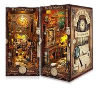 Book Nook Kit pour Adultes - CRIOLPO DIY Maison de Poupee Maquette Maison Miniature a Construire - Booknook Puzzle 3D en Bois Décoration avec lumière LED pour Adolescents et Adultes