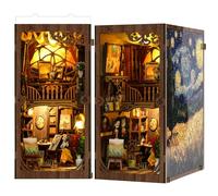 Book Nook Kit pour Adultes: LUMYCE DIY Maison de Poupee Booknook Puzzle 3D en Bois - Maquette Maison Miniature a Construire Décoration avec lumière LED pour Adolescents et Adultes