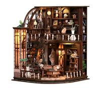 Book Nook Kit rétro, librairie, mini maison avec LED, 339 pièces | Bibliothèque rétro, 339 pièces, éclairage LED, construction 7 à 8 heures, à partir de 14 ans, 16 x 16 x 21,1 cm