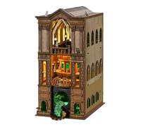 Book Nook Magic Kit de Maison Miniature à Faire soi-même pour Adultes, Adolescents, Maison de poupée, bibliothèque, décoration avec lumière LED, Puzzle en Bois 3D pour Famille, Amis