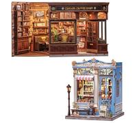 Book Nook - Puzzle 3D Maison de Poupée DIY, Décoration d’étagère, pour Famille et Amis(Corner Coffee Shop&Sweet Marie)