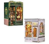 Book Nook - Puzzle 3D Maison de Poupée DIY, Décoration d’étagère, pour Famille et Amis(Owl Bookstore&The Scholar's Bookstore)