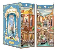 Tonecheer Kit Booknook 3D – Maison miniature éclairée, modélisation DIY avec LED (Venise dans un rêve)