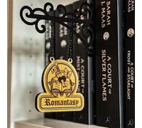 Book Nook Tavern Panneaux - Étiquettes de Genre Artisanales avec Supports Suspendus, Décoration de Bibliothèque Style Taverne, Séparateurs Uniques pour Étagères, Cadeau pour Amoureux des (B)