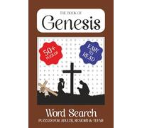 Book of Genesis Word Search Puzzle Book: Word Searches with Easy to Read Print about The Bible, Jesus, God and More | 6x9 inches, 110 pages | 50+ ... Gift for Vacations, Holidays and Free Times