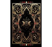 Book of Shadows: Blank dotted journal | Empty Grimoire | Spells book | Vintage black and gold cover