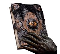 Book of the Damned Halloween Decor - Spooky Evil Eye Spell Book, Handmade Witch Grimoire | Décoration Black Eyes, Accessoire Saisonnier Haunted, Creepy Art Display Ornement, Scary Holiday Party